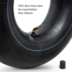 YeYouC inner tube installed on a lawn tractor illustrating smoother ride benefit