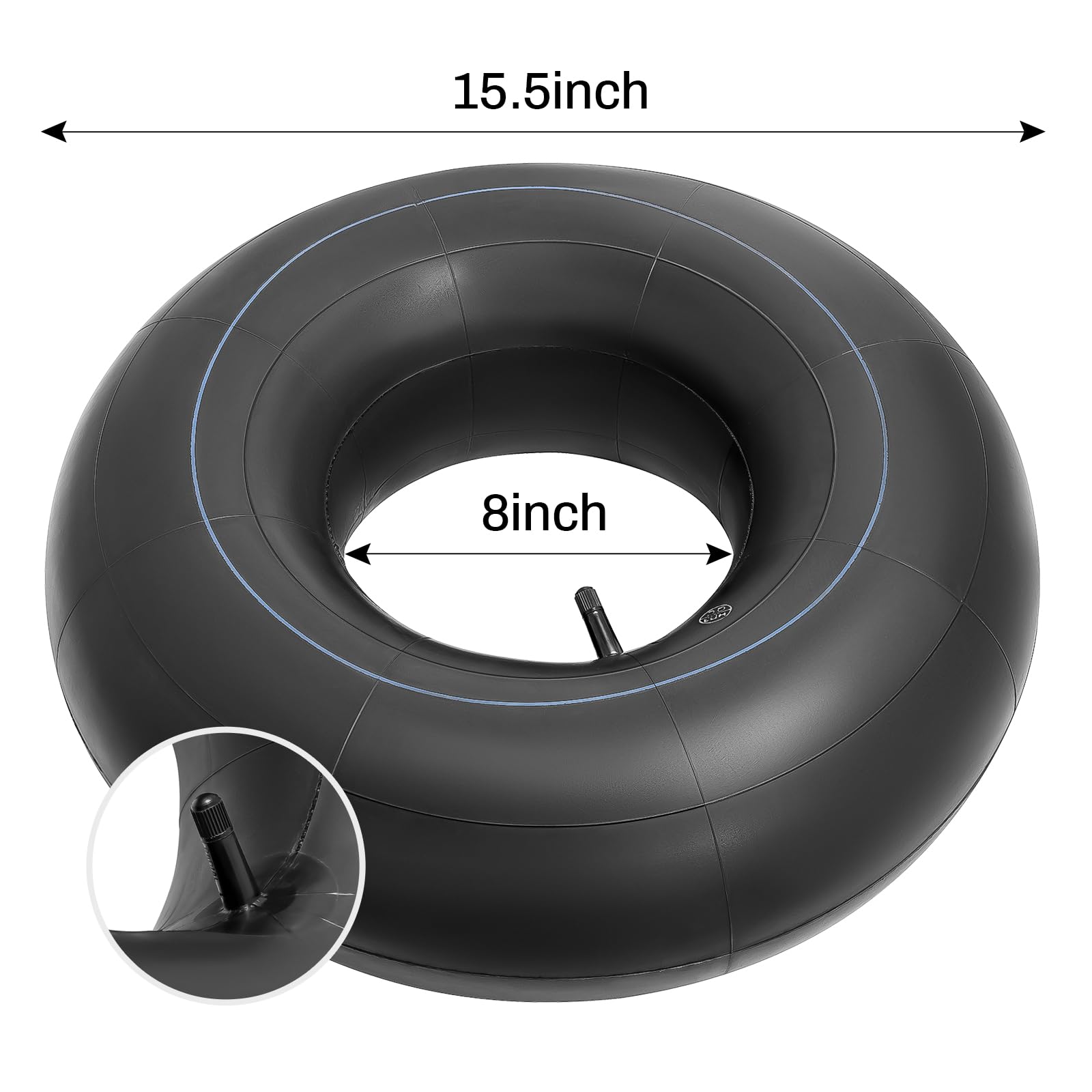 YeYouC tube installed on a lawnmower wheel showing fitment and improved ride stability