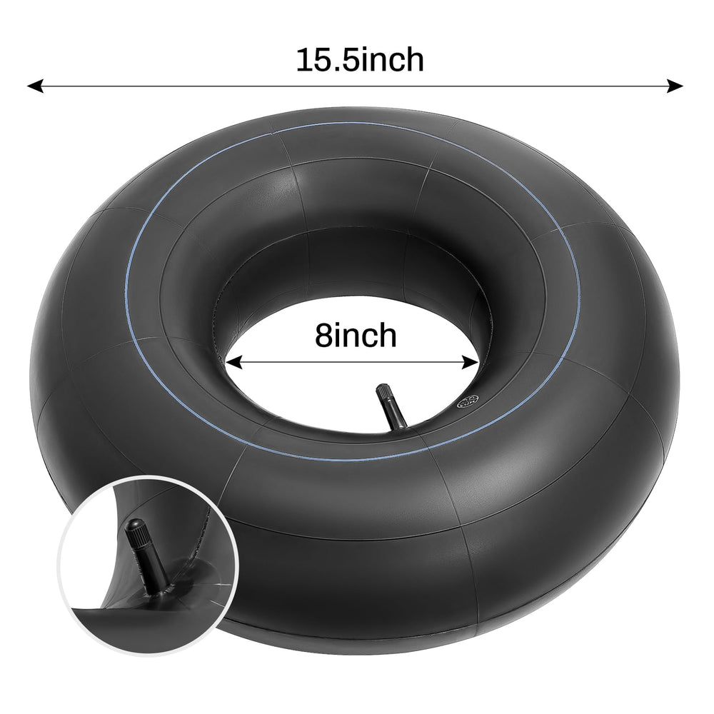 YeYouC tube installed on a lawnmower wheel showing fitment and improved ride stability