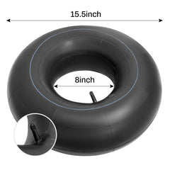 YeYouC tube installed on a lawnmower wheel showing fitment and improved ride stability