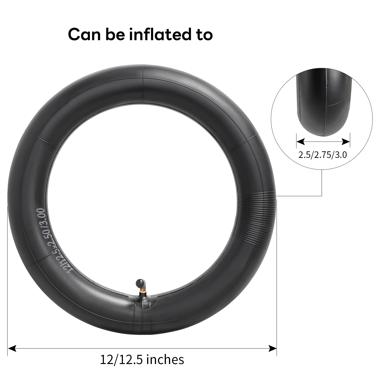 YeYouC butyl rubber tube detail highlighting thick wall for better air retention
