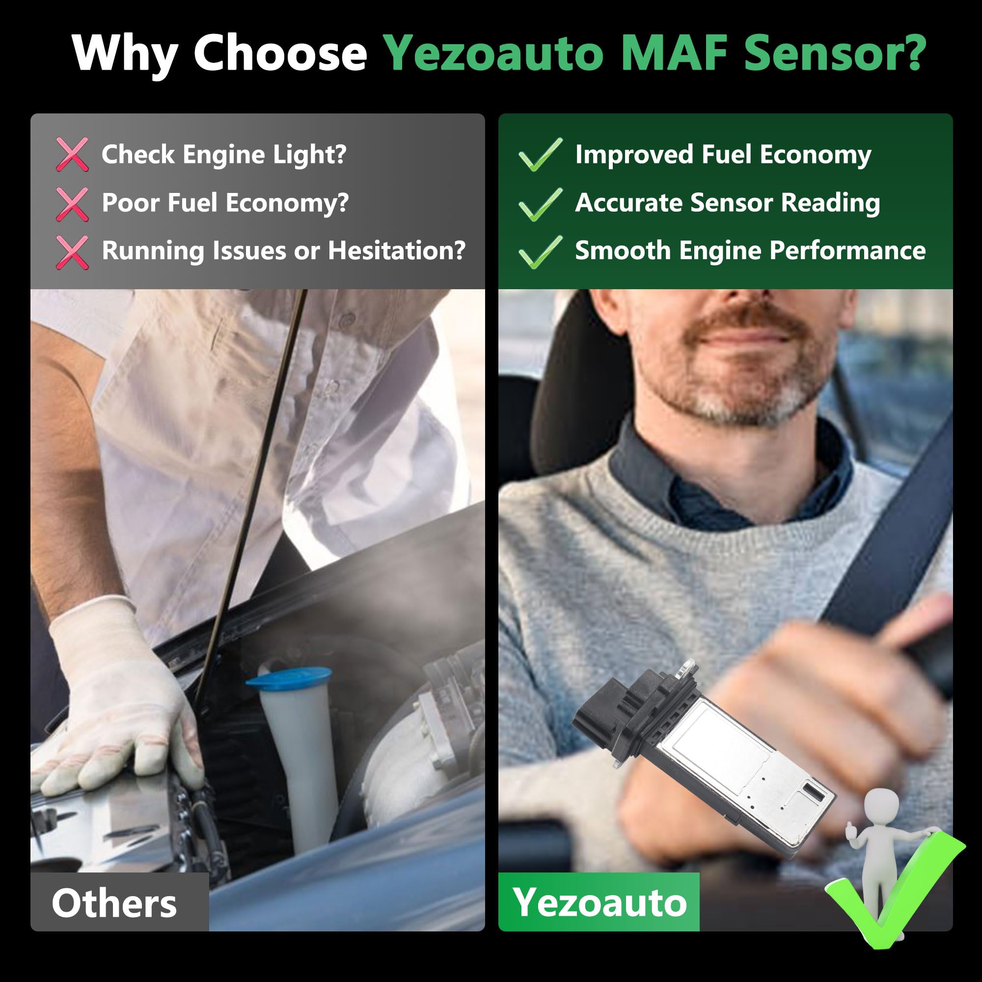 Yezoauto boxed part and label showing correct OE references and warranty confidence