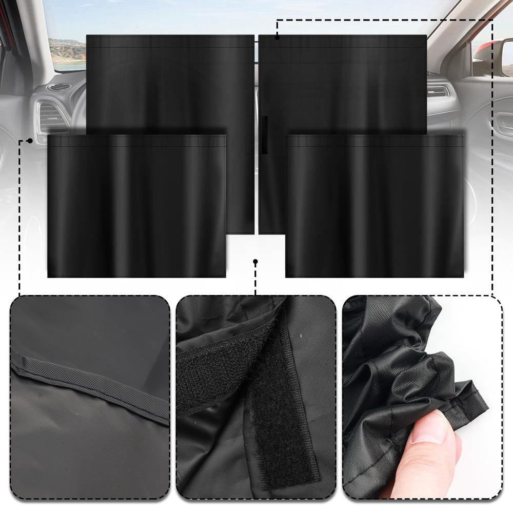 YGDMD rear shade installed in vehicle blocking sunlight to reduce cabin heat