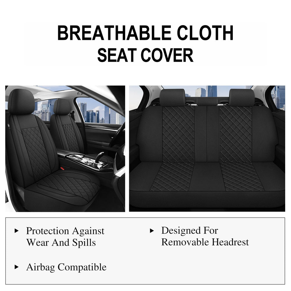 YGL seat covers installed in sedan offering sporty look and comfort