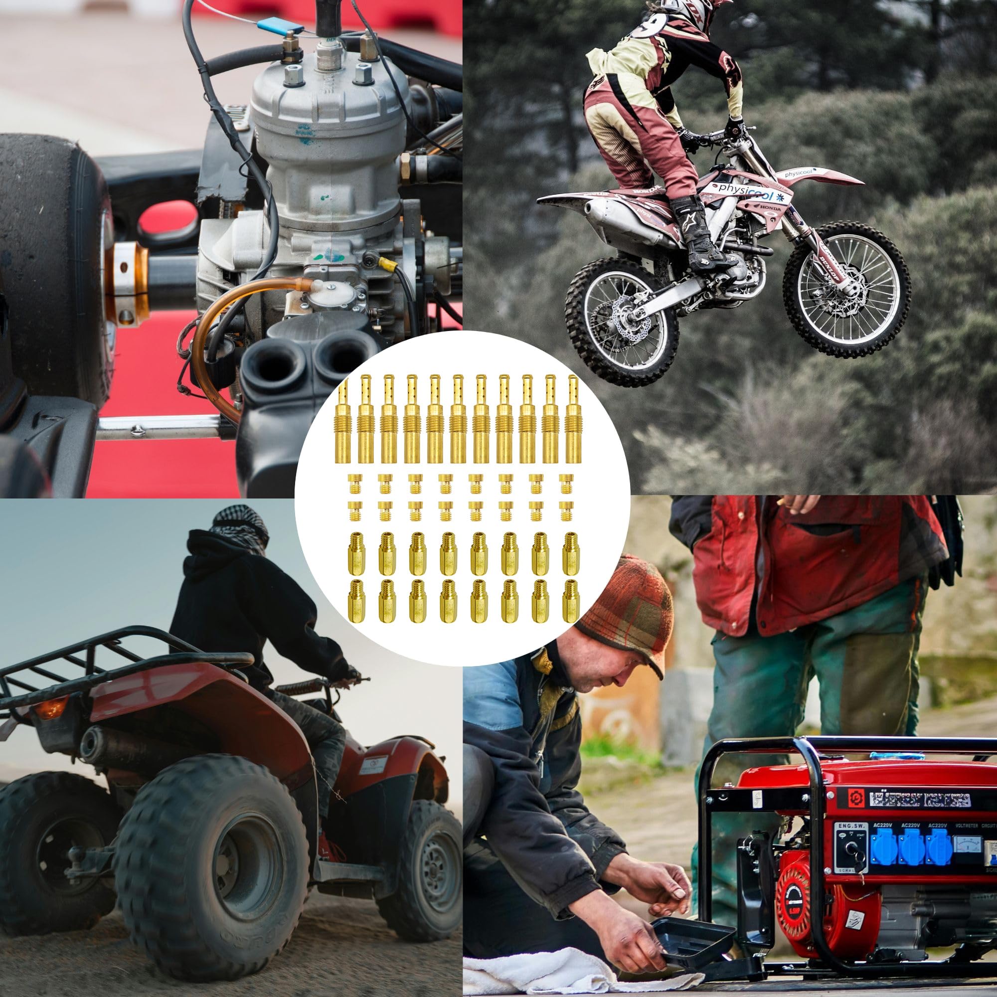 YGQ garage scene with parts and manual showing model compatibility benefit