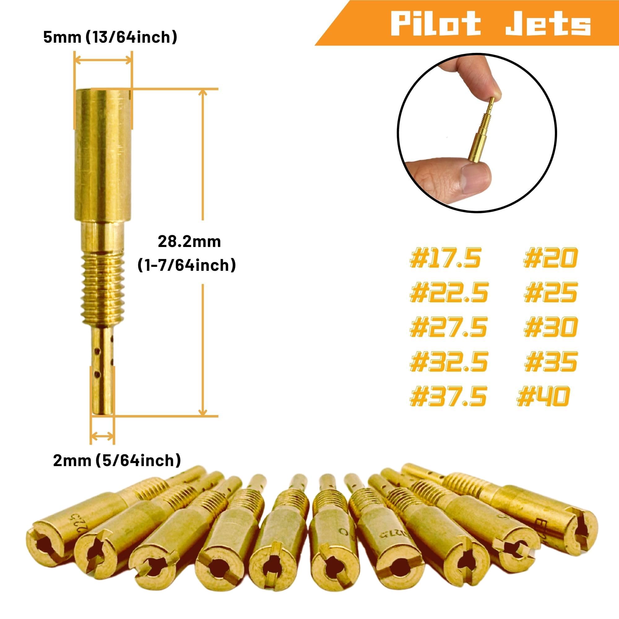 YGQ pilot jets detail view showing numbers for precise low-speed tuning