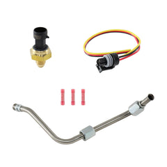 YHB EBP tube installed under-hood in a 6.0L Powerstroke demonstrating proper routing