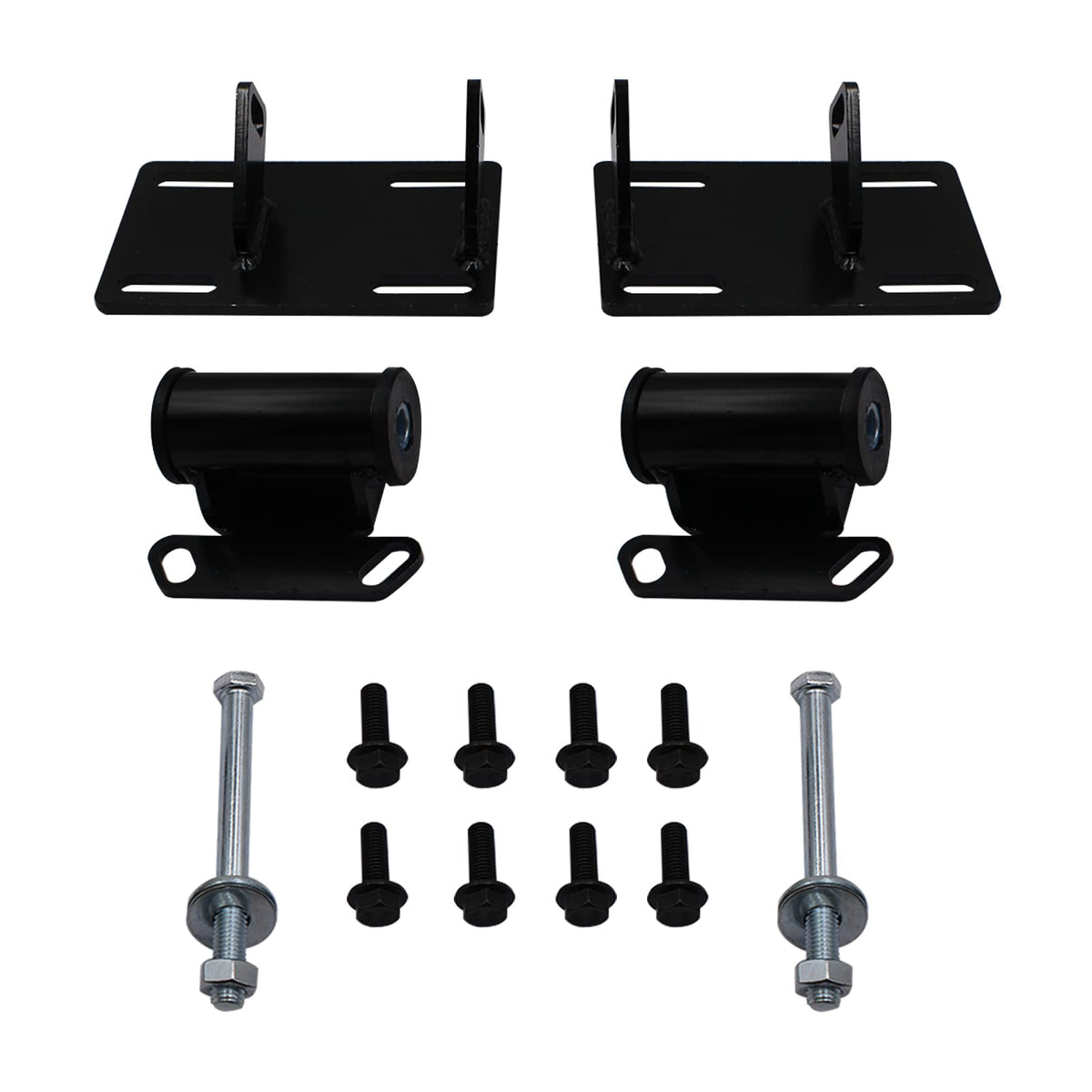 YHB front view of adapter plates and mounts showing ready-to-install kit benefit