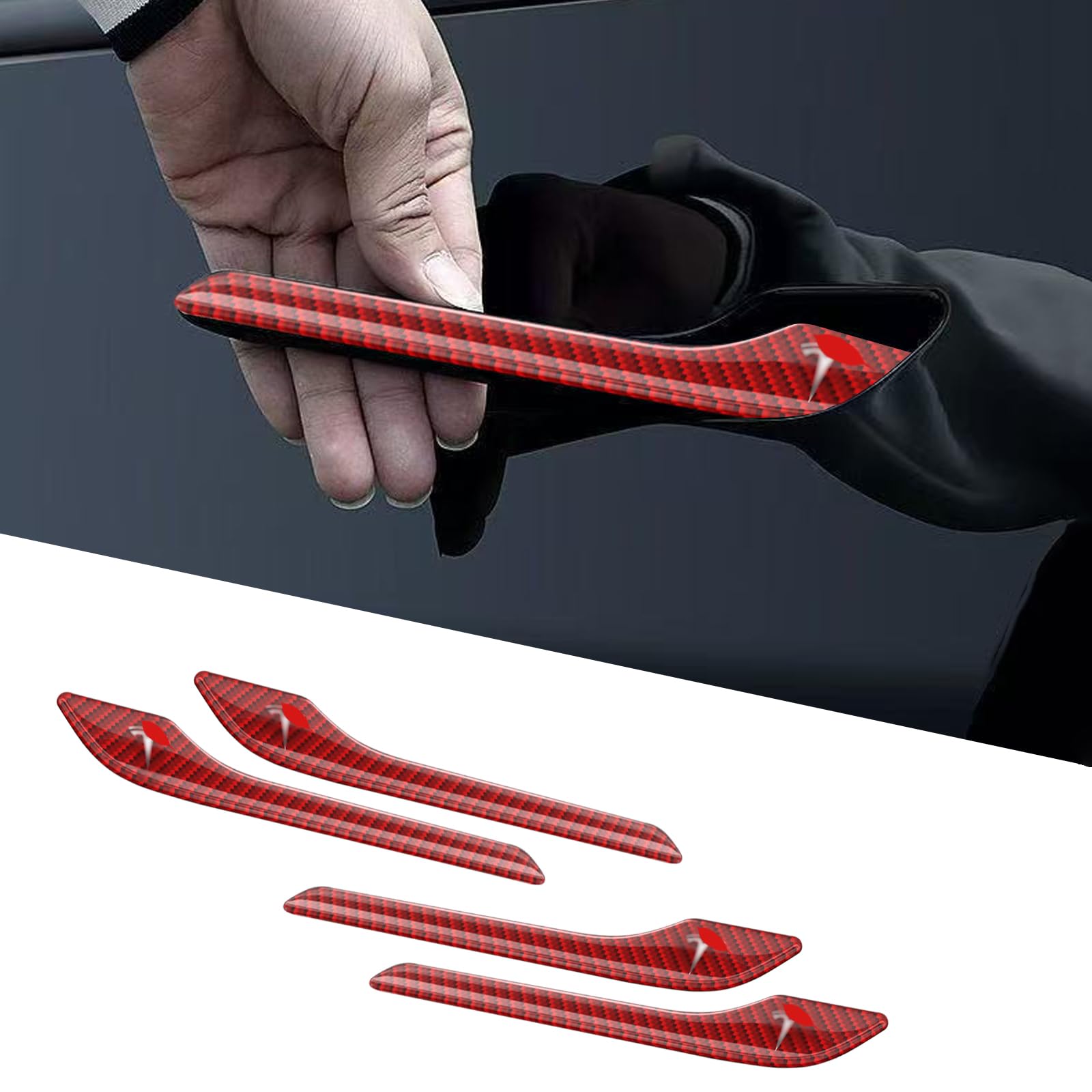yhcdsea front packaging view showing red carbon handle cover benefit of visible premium look