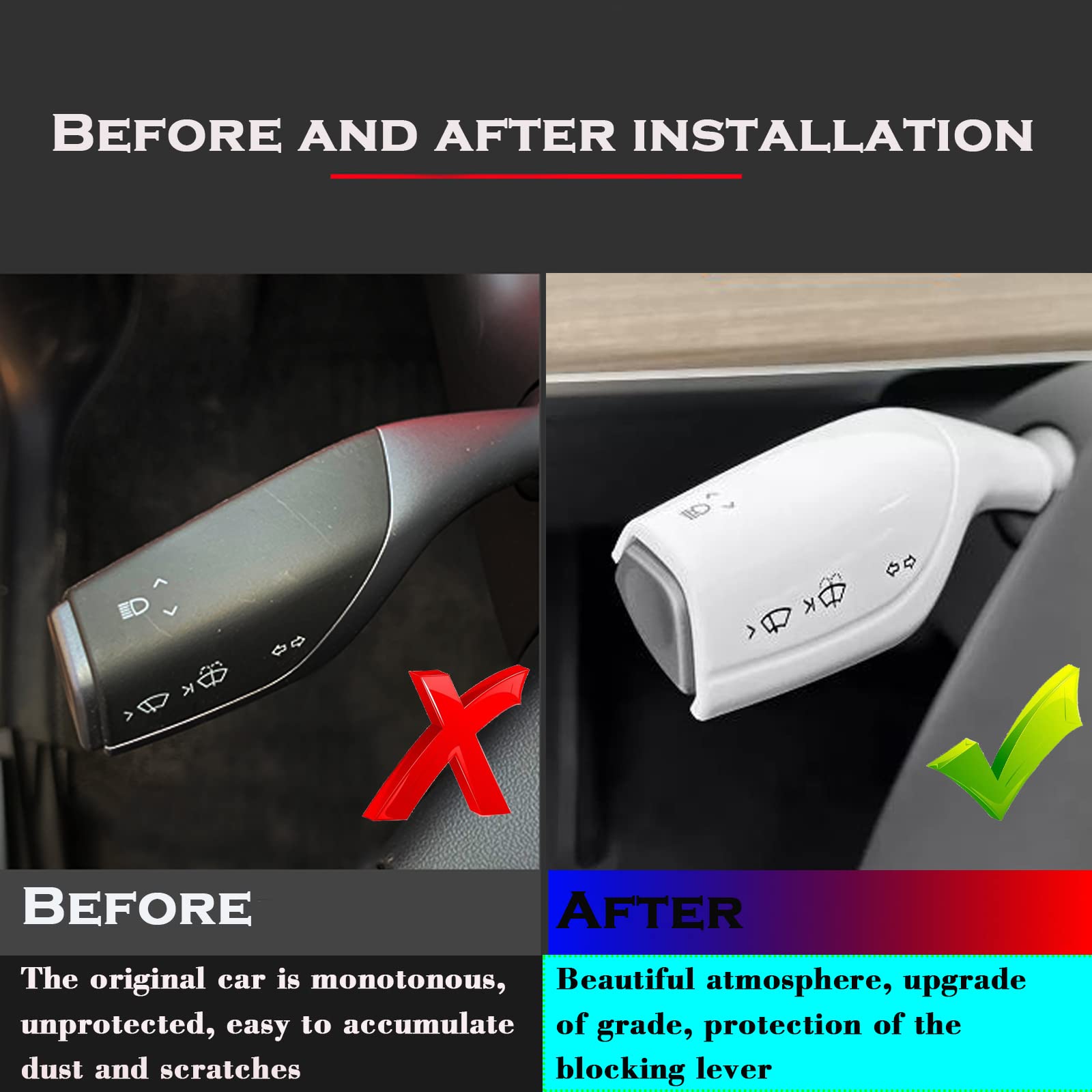 yhcdsea installed on driver side lever demonstrating protection and seamless look