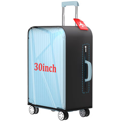 YHOUSE front view of clear luggage cover showing full protection and visibility