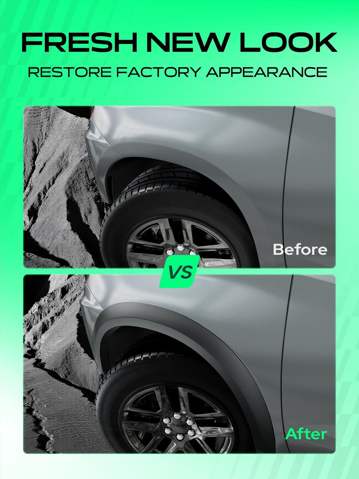 YHTAUTO product label and fitment sticker, confirms vehicle compatibility