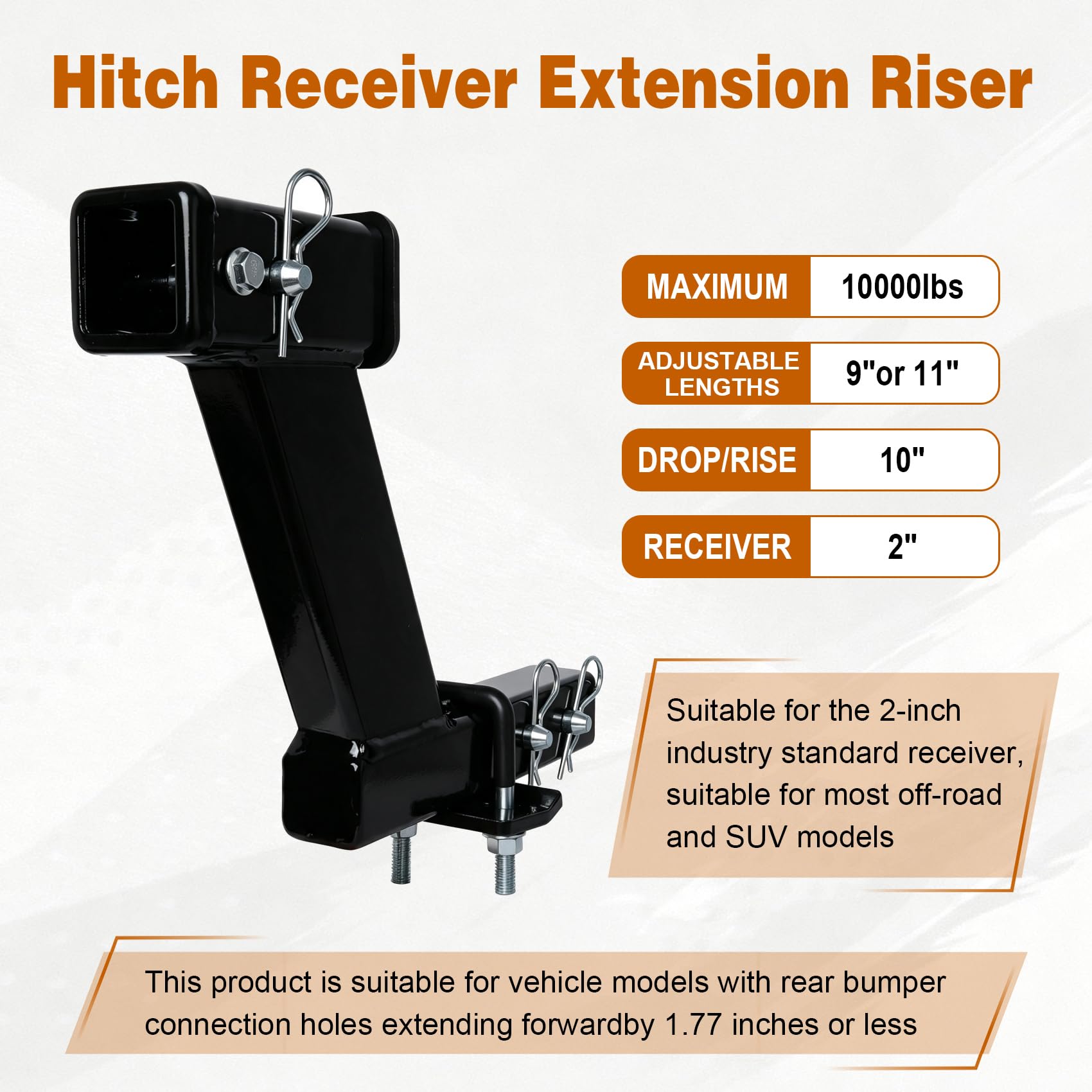 YHUER matte black finish detail demonstrating rust resistance benefit