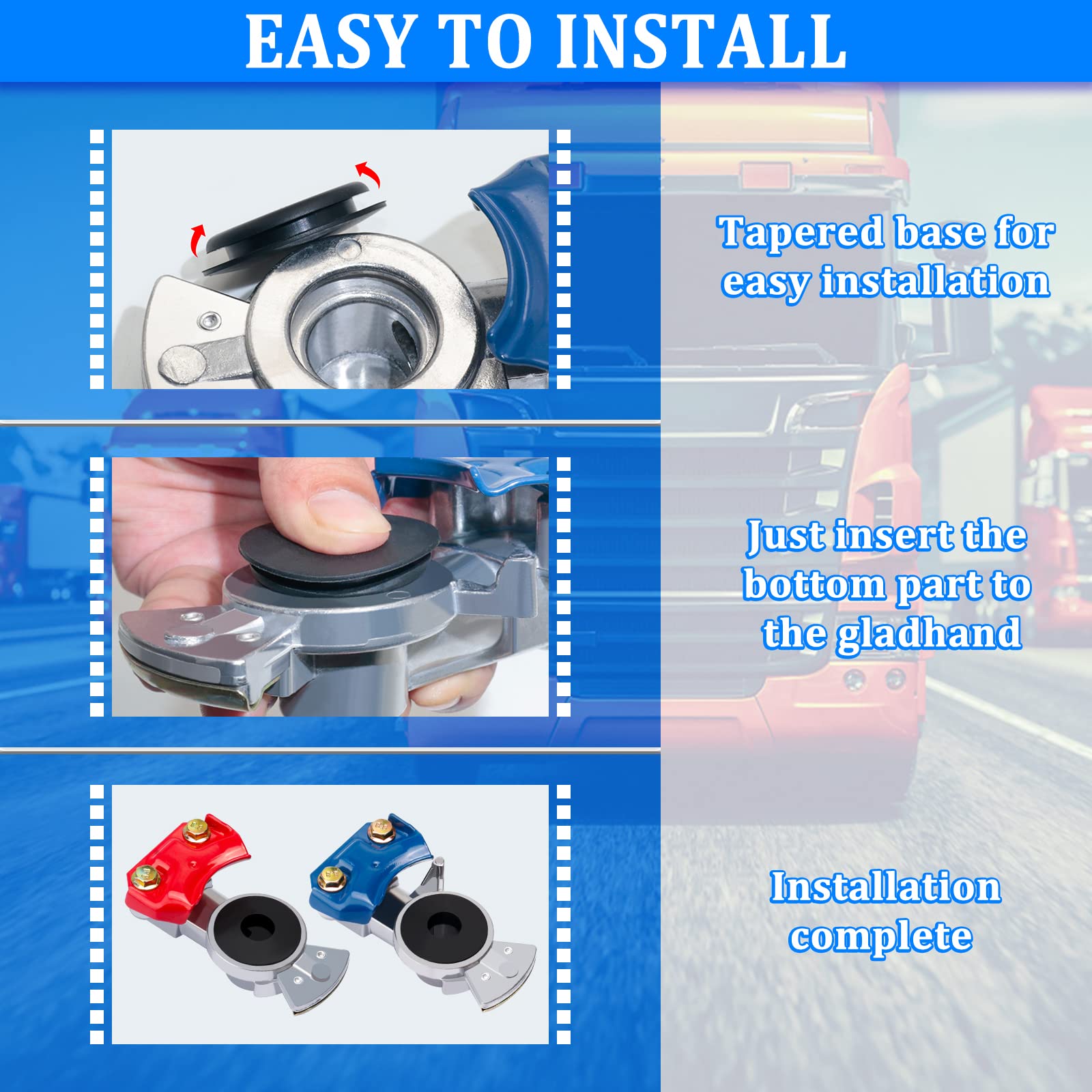 YiaChuii glad hand installed on trailer demonstrating reliable connection and safety