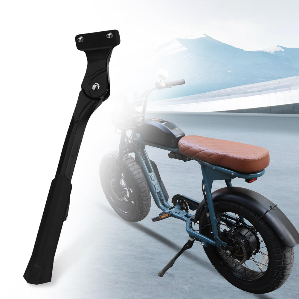 YIBEICO kickstand front view showing sleek black finish and secure mount