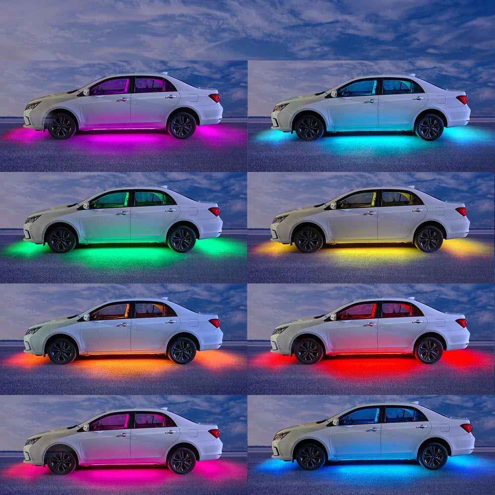 Yielinth underglow lighting at a garage party creating dynamic ambiance