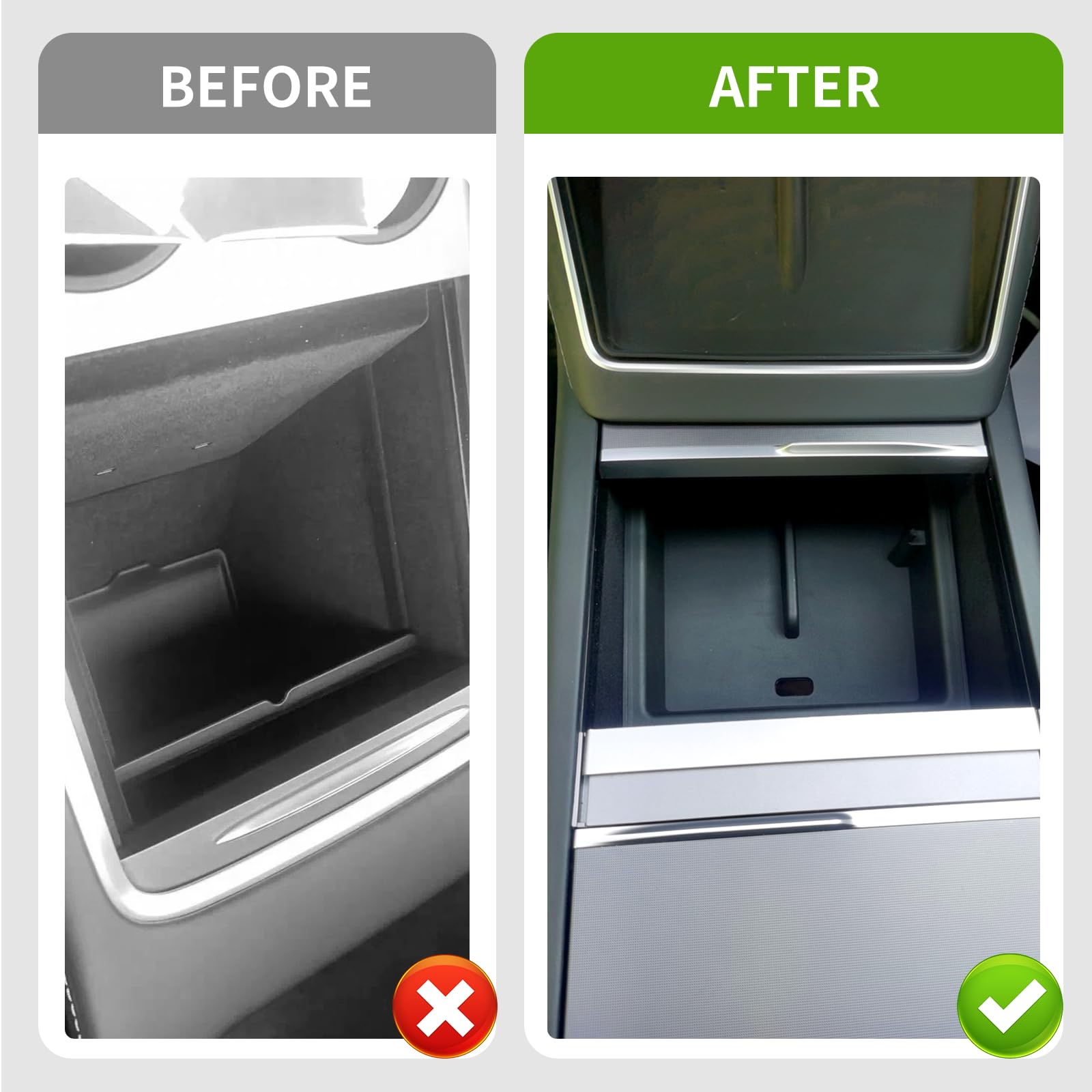 Yieokei hidden storage box open inside center console for secure items