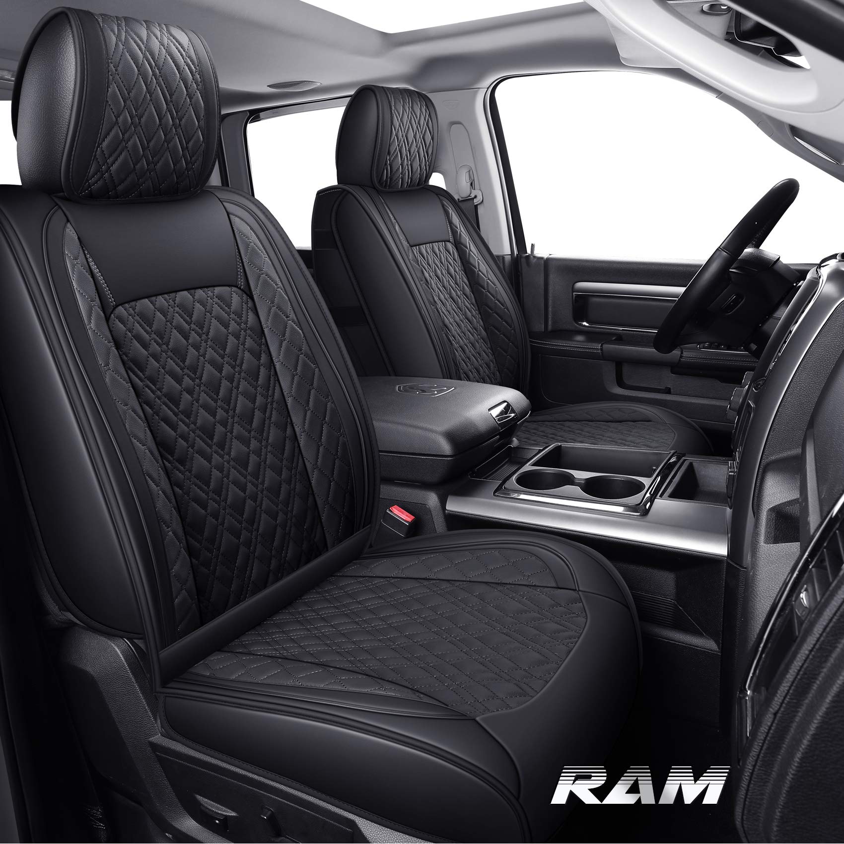 YIERTAI front overview showing fitted seat covers and neat appearance for protection