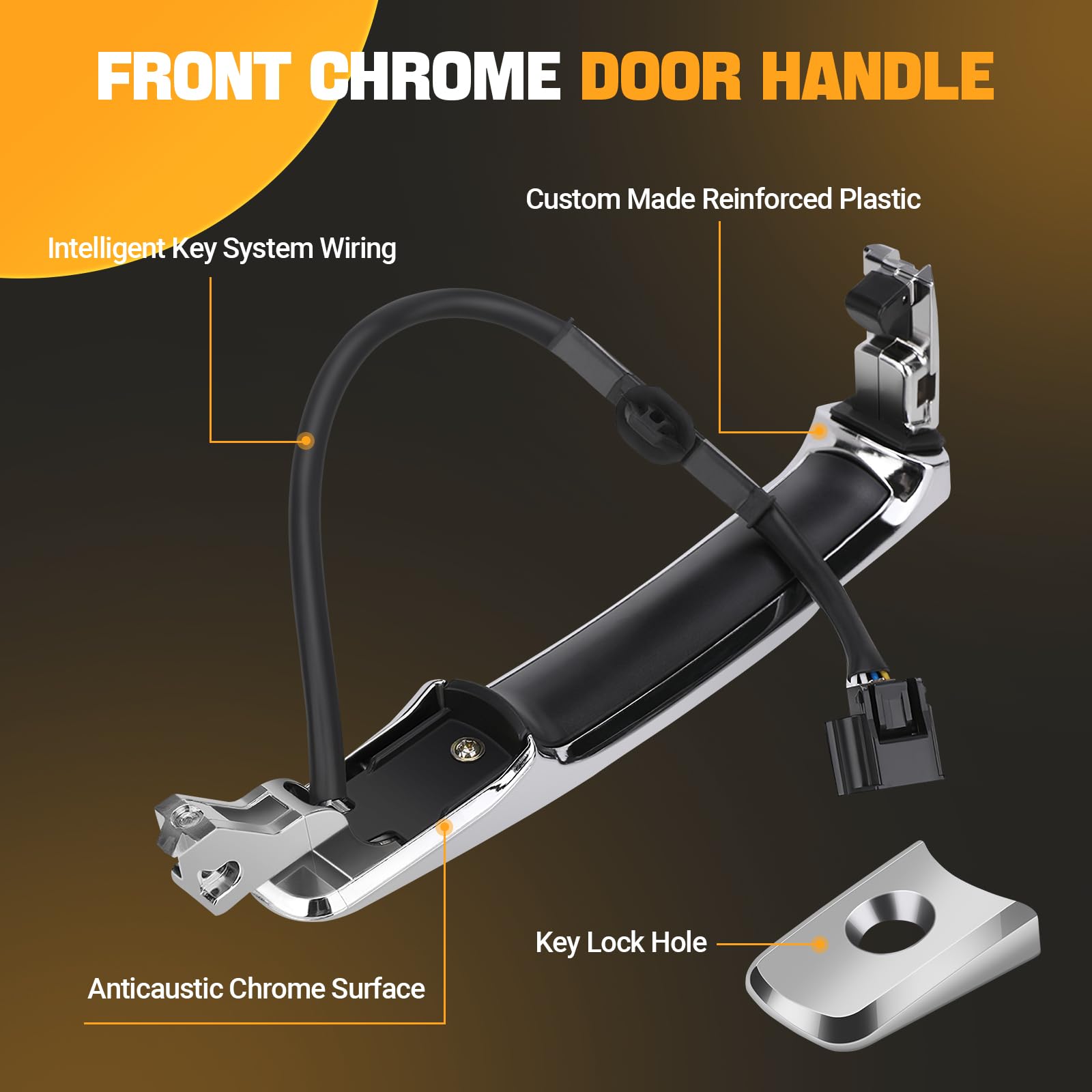 Yikesai chrome front profile handle highlighting clean restored look