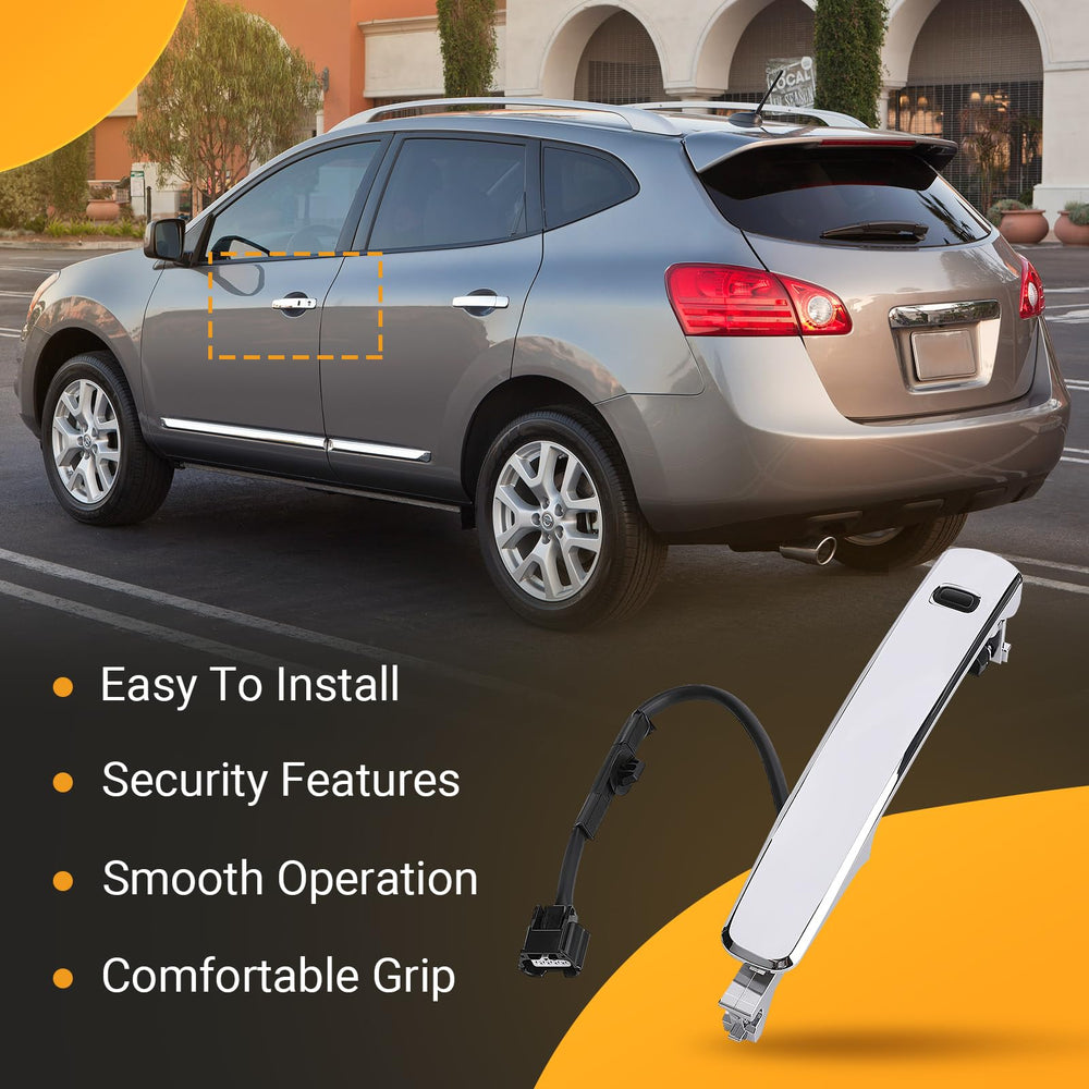 Yikesai handle installed on Nissan Rogue driver door demonstrating fit