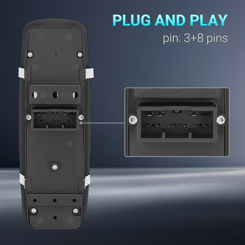 Yikesai switch 3+8 pin connector closeup illustrating plug-and-play installation benefit