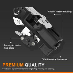Yinlowa actuator and latch side profile displaying alignment benefits