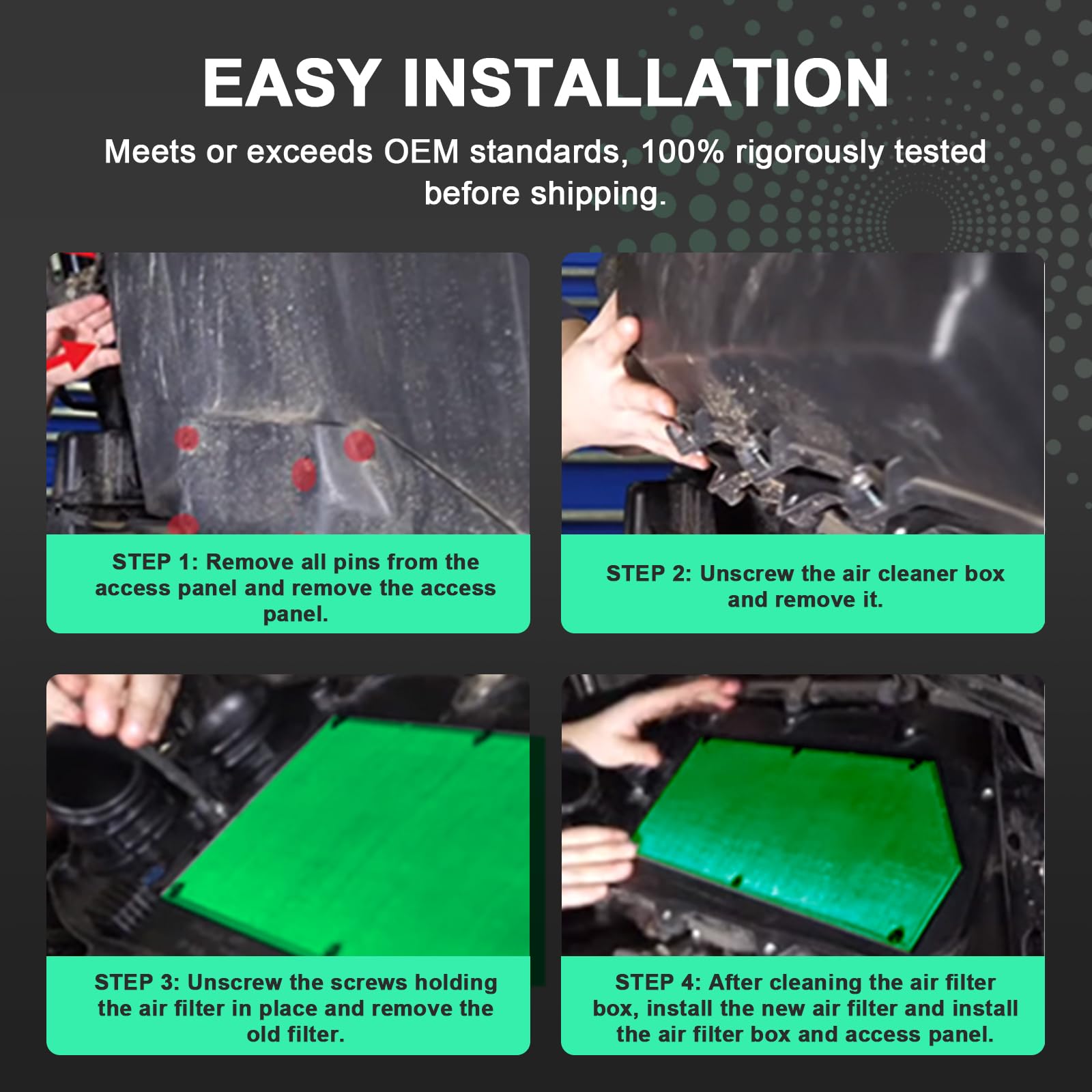 Yinlowa filter installed in Honda Pioneer airbox restoring clean airflow
