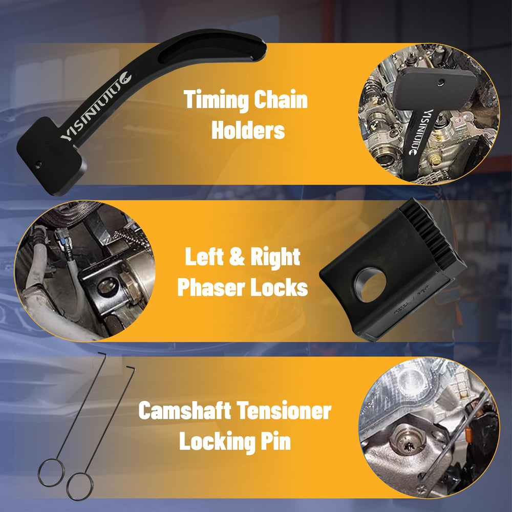 YISINIUTUO detailed view of timing chain holder showing stable chain positioning