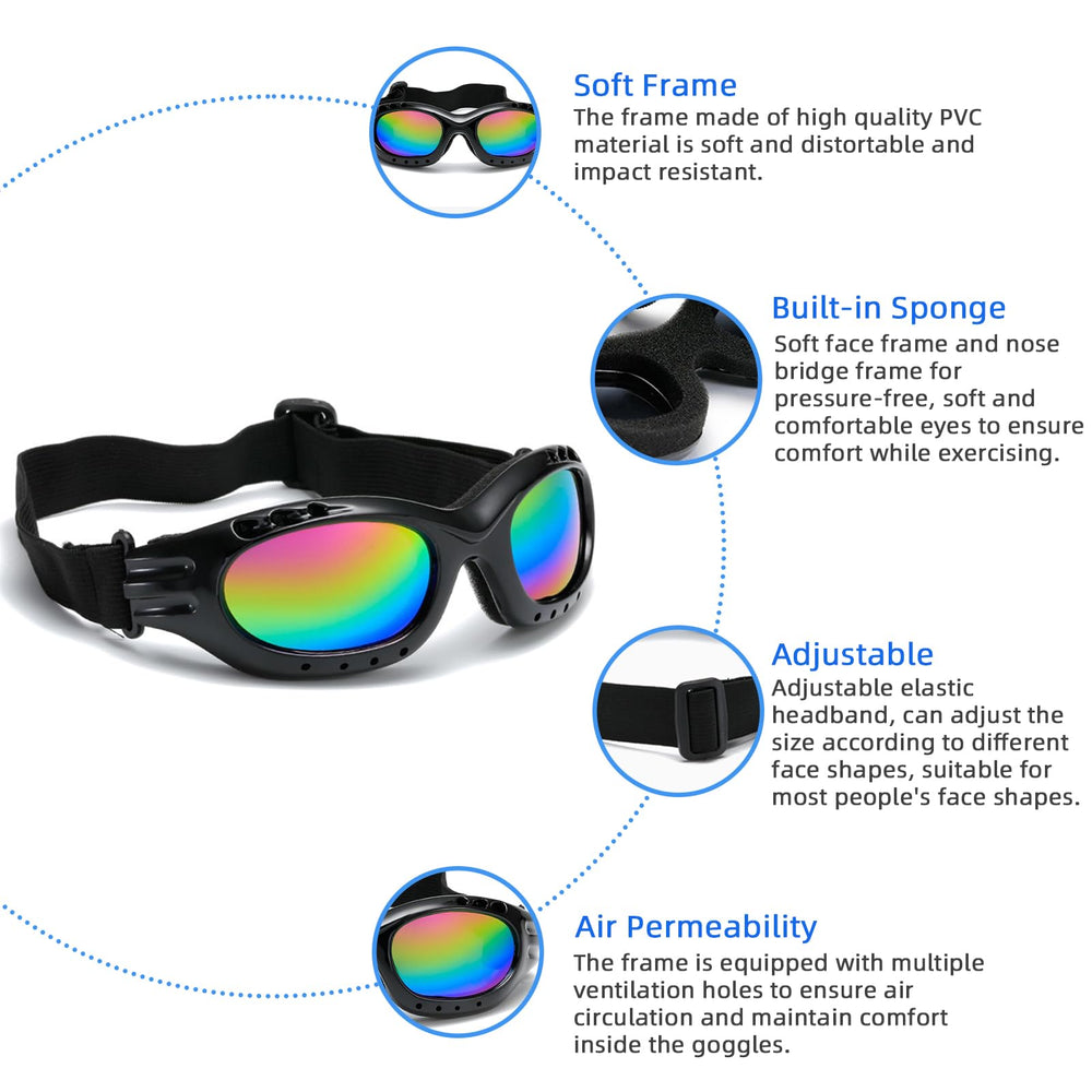YISUGOOC goggles mounted on helmet in use providing windproof protection