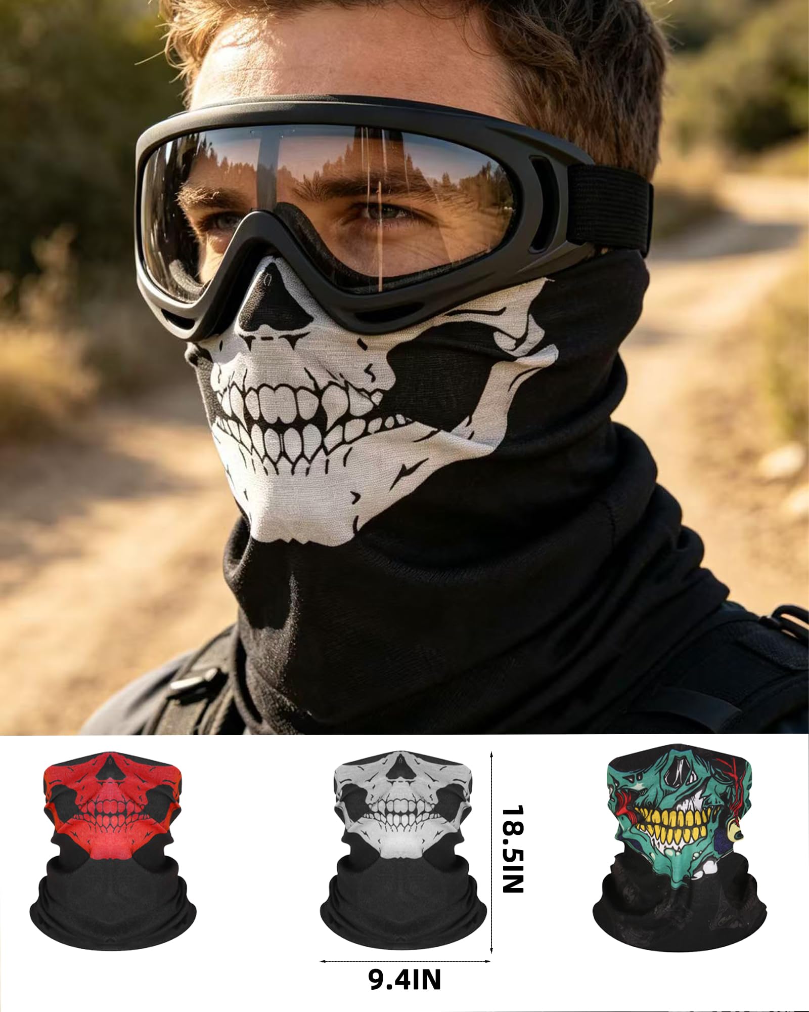 YISUGOOC group wearing goggles and masks demonstrating coordinated, ready-to-ride gear