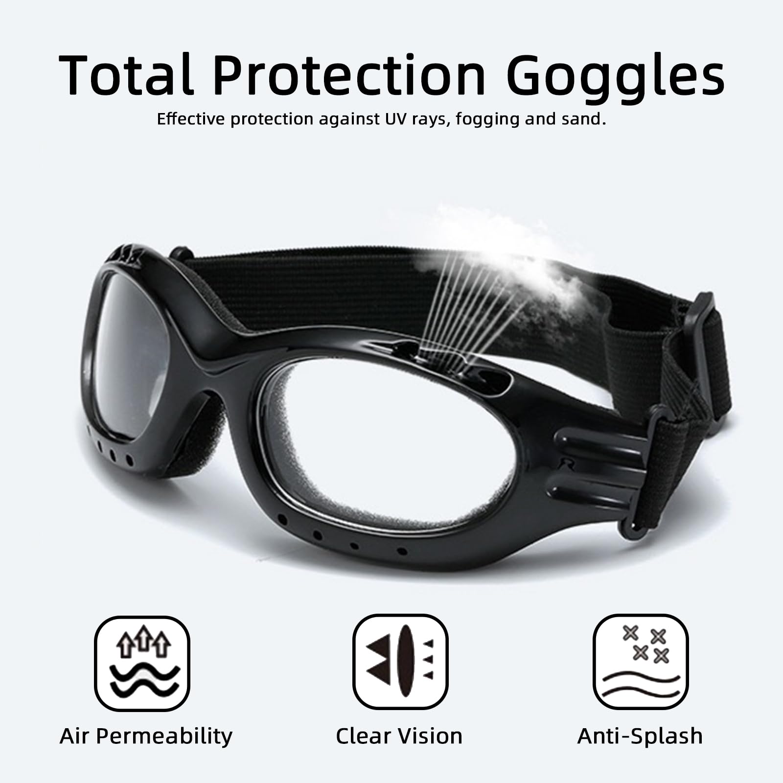 YISUGOOC goggles in hand showing scale and lightweight portability