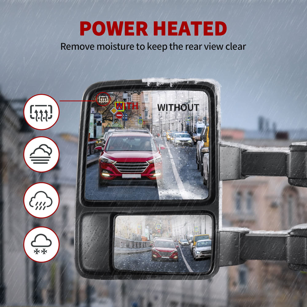 YITAMOTOR close-up of mirror glass showing power-adjustable clarity