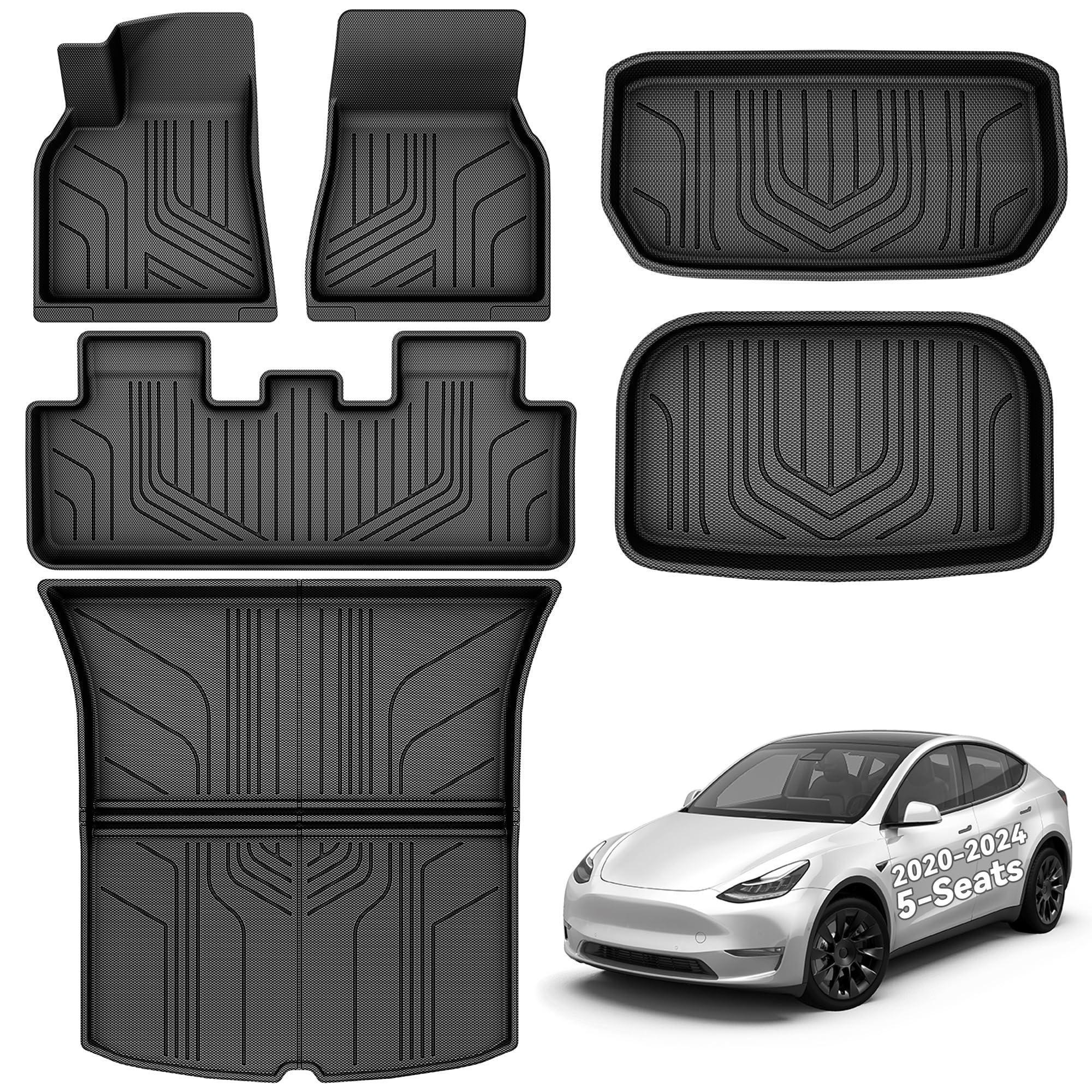 YITAMOTOR front mats showing custom-fit protection and easy cleaning benefit