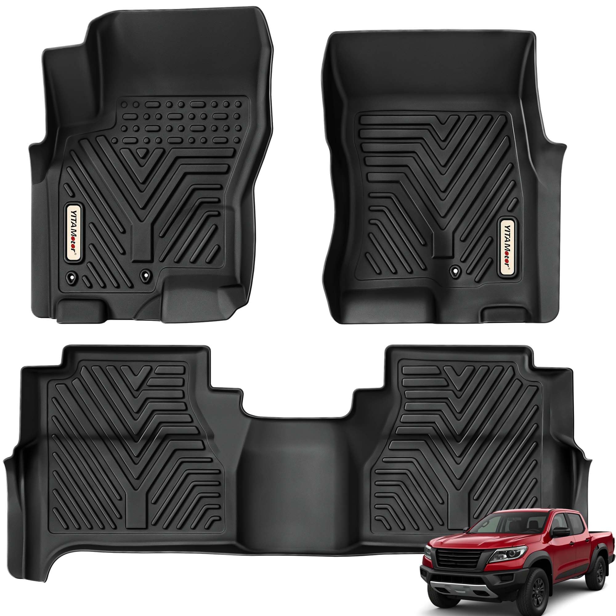 YITAMOTOR front-row mat showing full fit and easy installation benefit