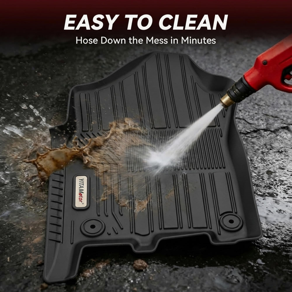 YITAMOTOR mat being hosed clean illustrating simple maintenance