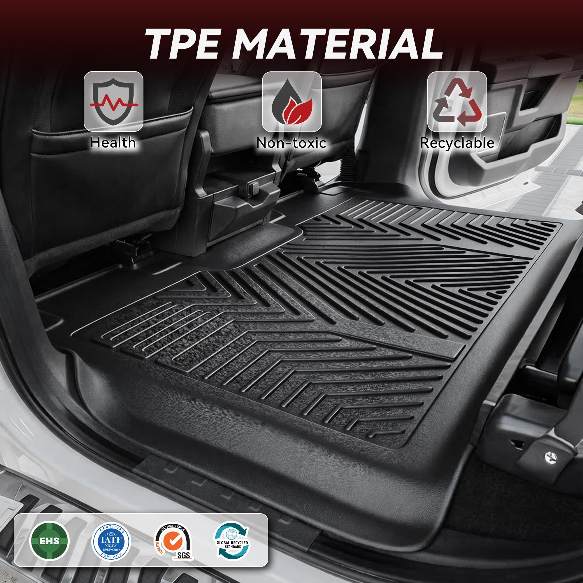 YITAMOTOR mats installed in Frontier Crew Cab improving cabin cleanliness