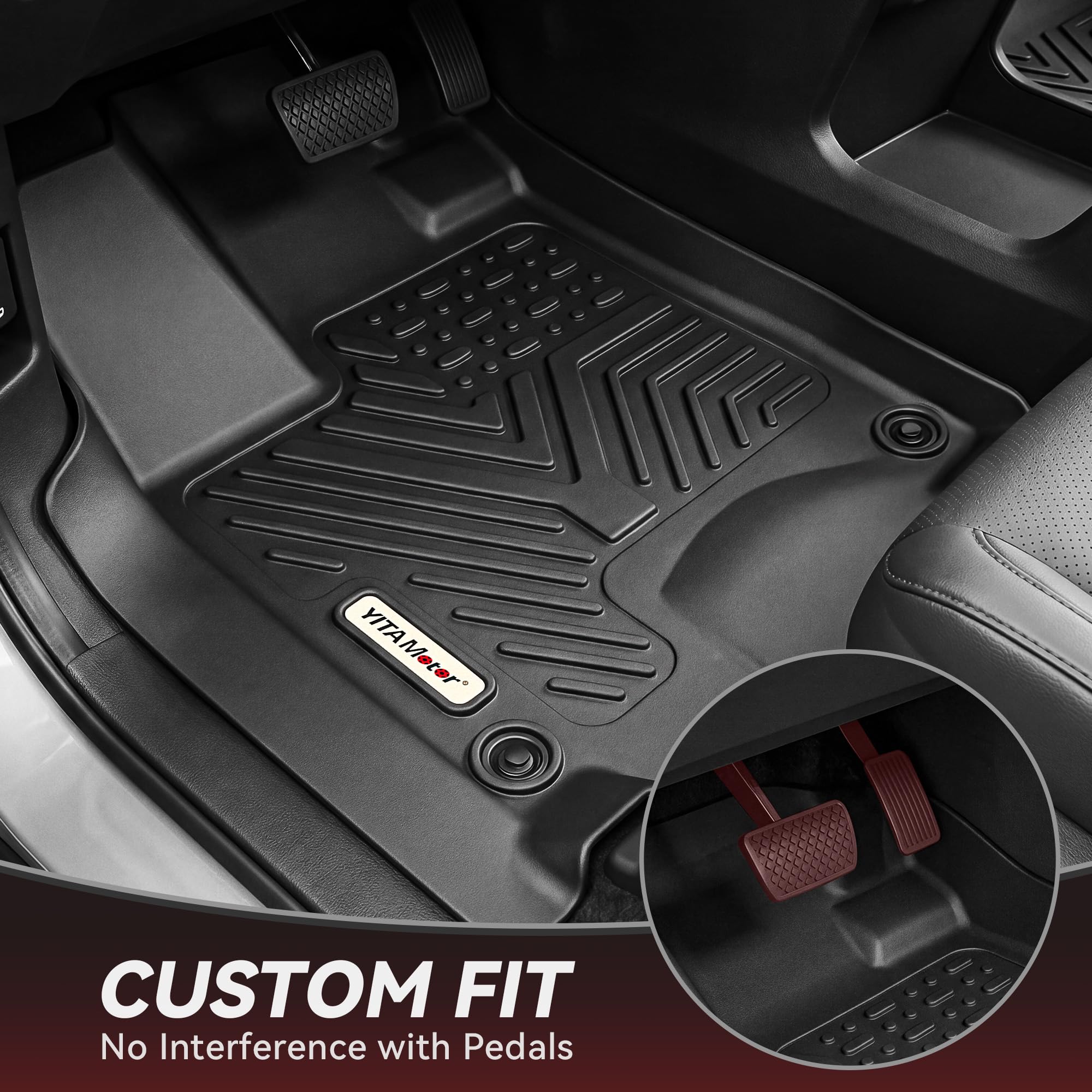 YITAMOTOR rear row mats installed showing full cabin coverage