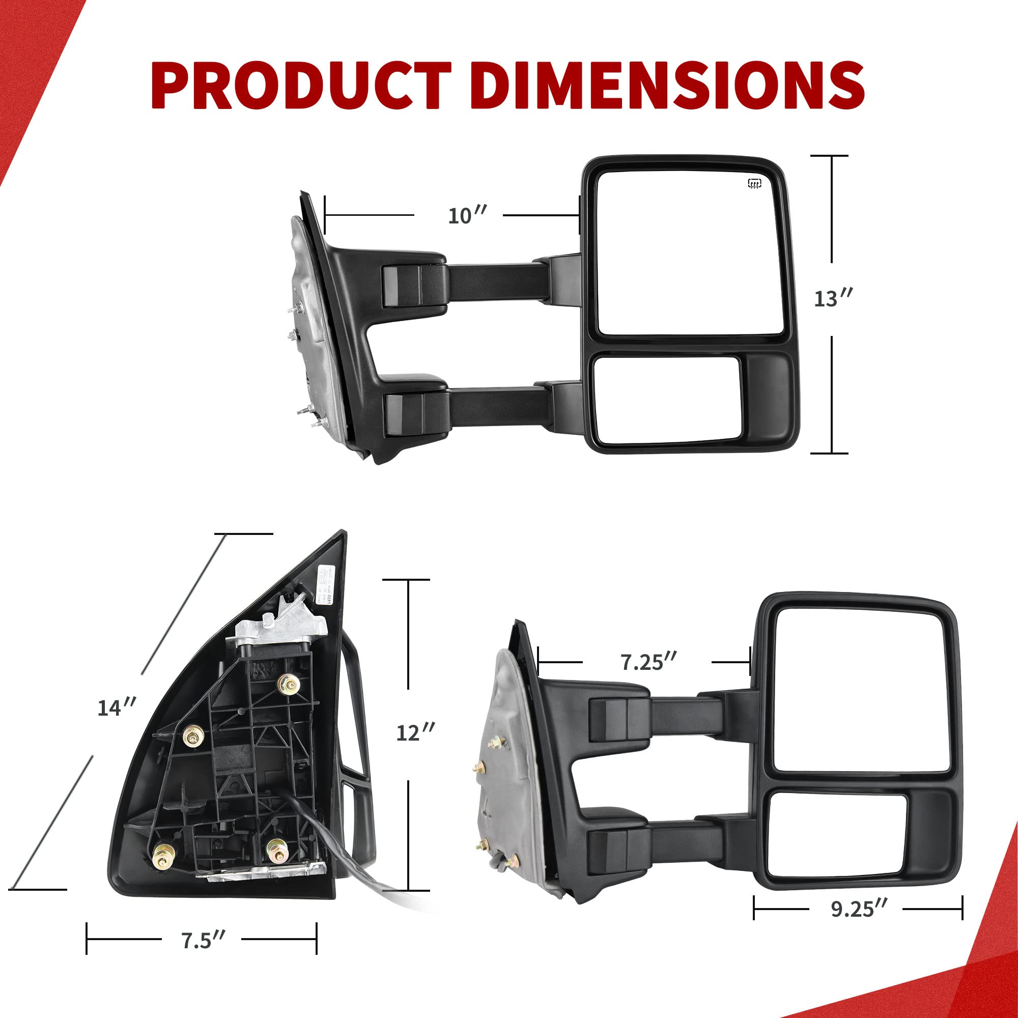 YITAMOTOR packaged mirrors and hardware ready for installation