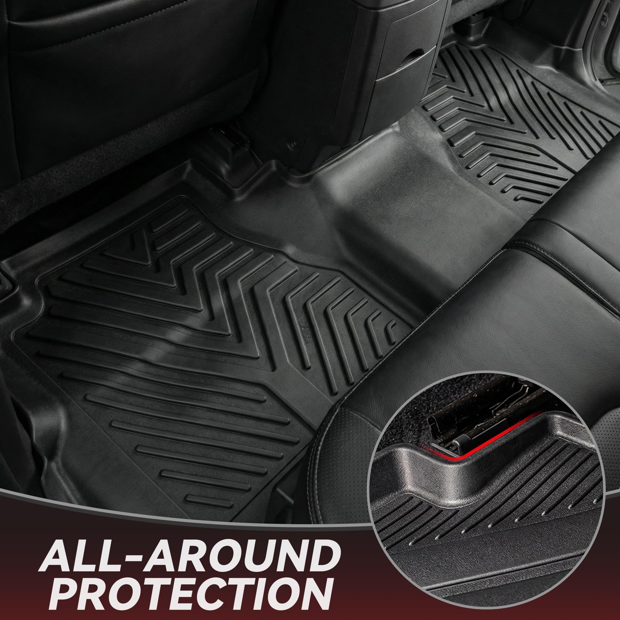 YITAMOTOR raised lip edge capturing water and debris to protect carpet