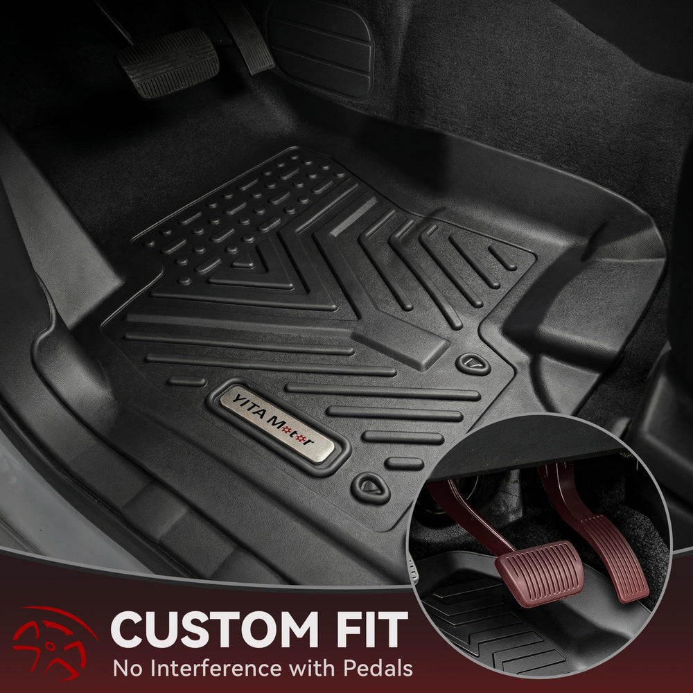 YITAMOTOR rear-row mats demonstrating back seat coverage and protection