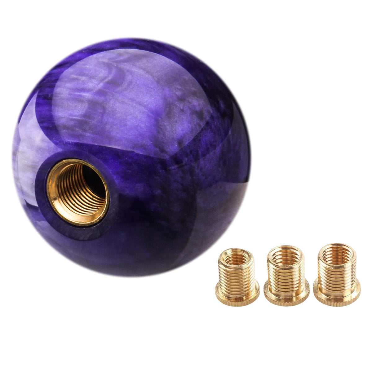 YIUIY front view of purple marble knob showing style and easy upgrade benefit