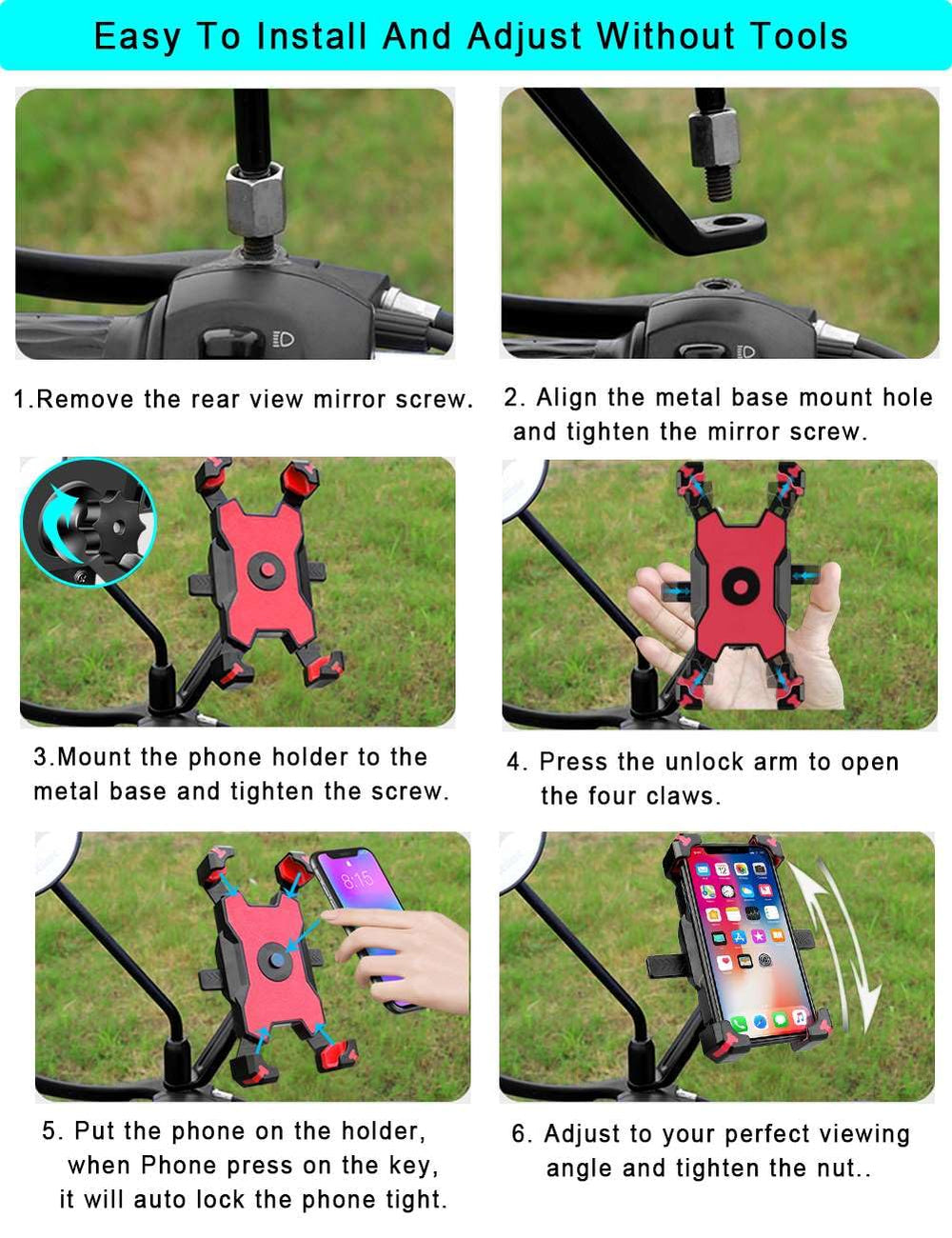 YIUJEFDA lifestyle rider install on scooter showing quick one-hand use