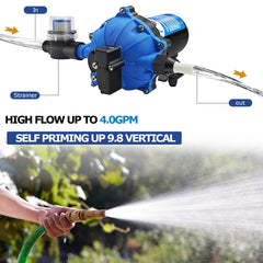 YIXWZAS 25-foot coiled hose displayed for reach and UV resistance benefit