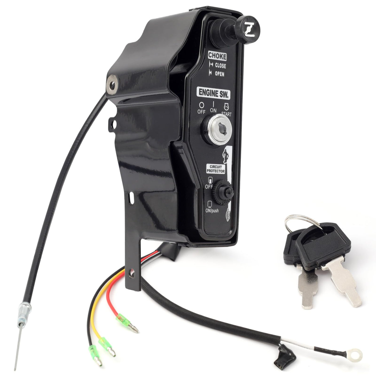 YIYANTO front view ignition switch box showing compact durable design benefit