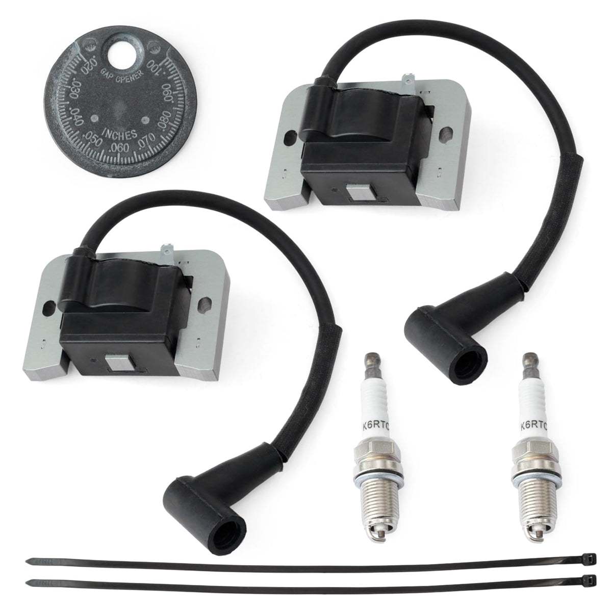 YIYANTO ignition coil front view showing mounting fit and easy replacement benefit