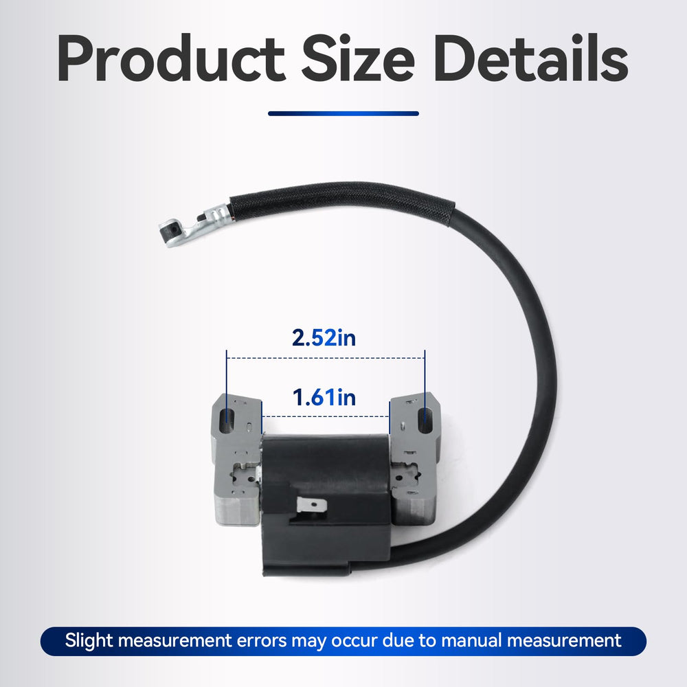 YIYANTO ignition coil next to ruler showing compact size for correct fitment