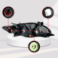 YLT AUTO headlight assembly installed on Corolla demonstrating correct fit and functionality