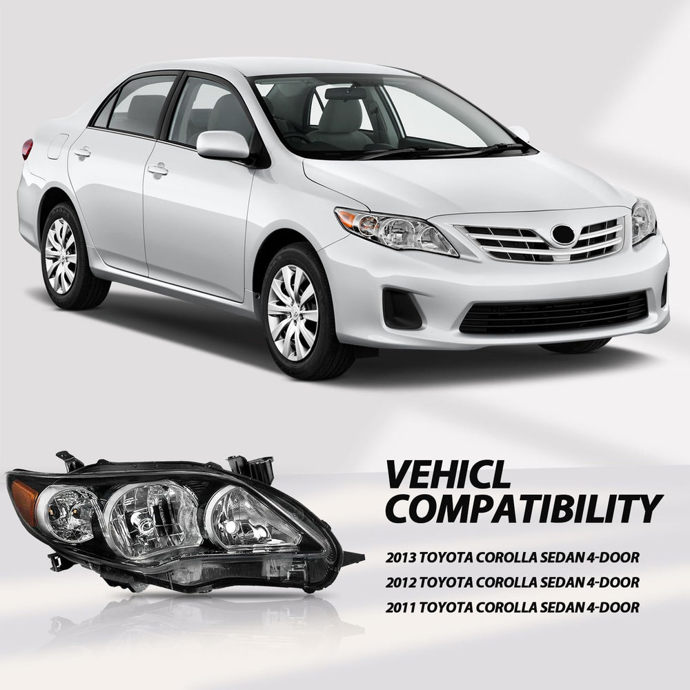 YLT AUTO side profile of headlight assembly highlighting mounting points for easy fitment