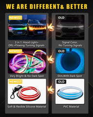 YM E-Bright turn signal demo synchronized with vehicle indicators to enhance road communication