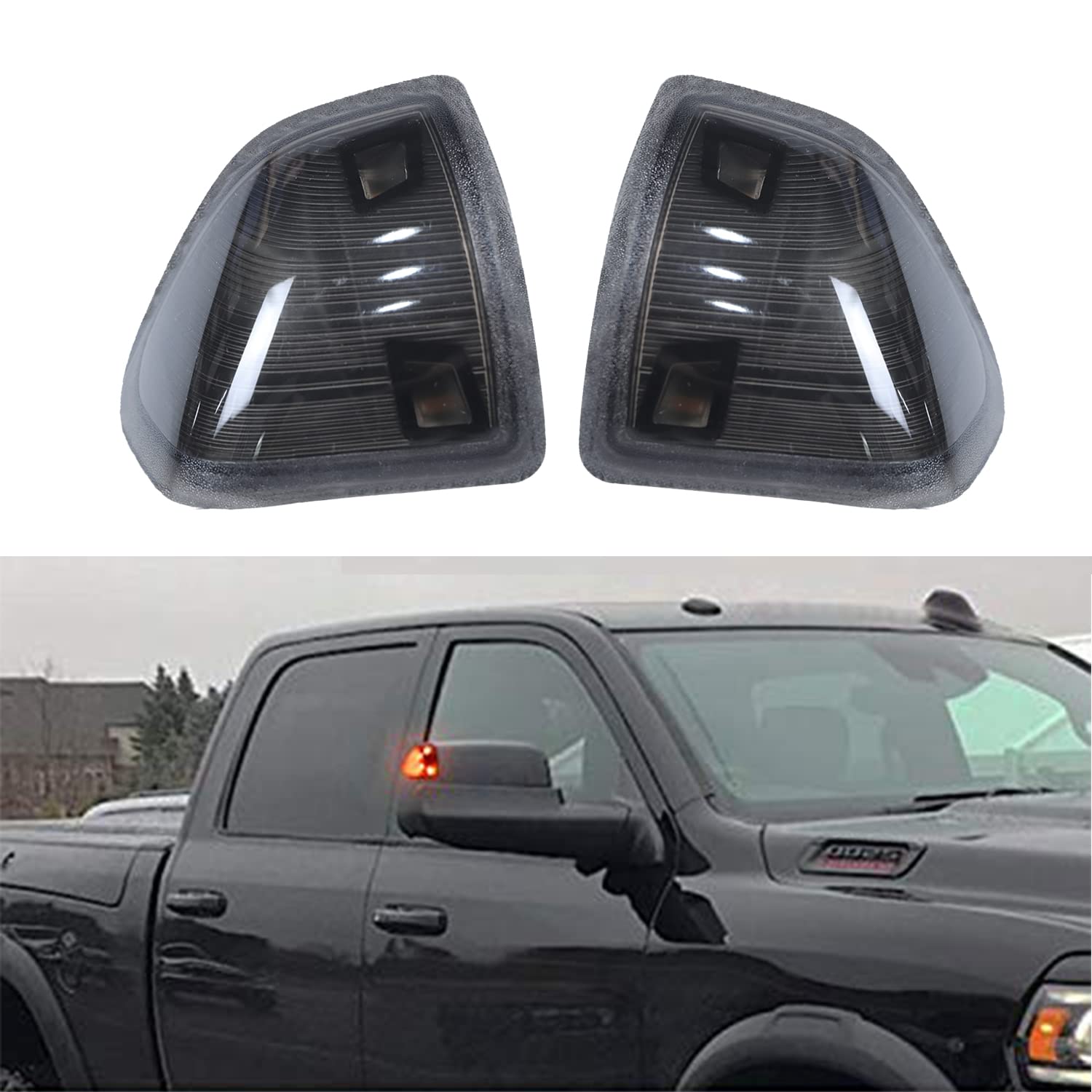 YMHHefy installed on driver mirror demonstrating plug-and-play fit